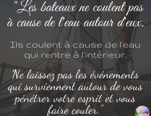 Citation Les bateaux ne coulent pas à cause de l’eau autour d’eux