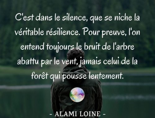 Citation Alami Loine | C’est dans le silence, que se niche la véritable résilience