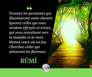 Citation Rûmî - Trouvez les personnes qui illumineront votre chemin.