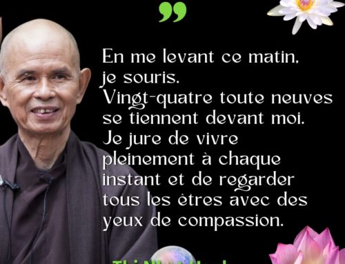 Citation Thi Nhat Hanh – En me levant le matin, je souris